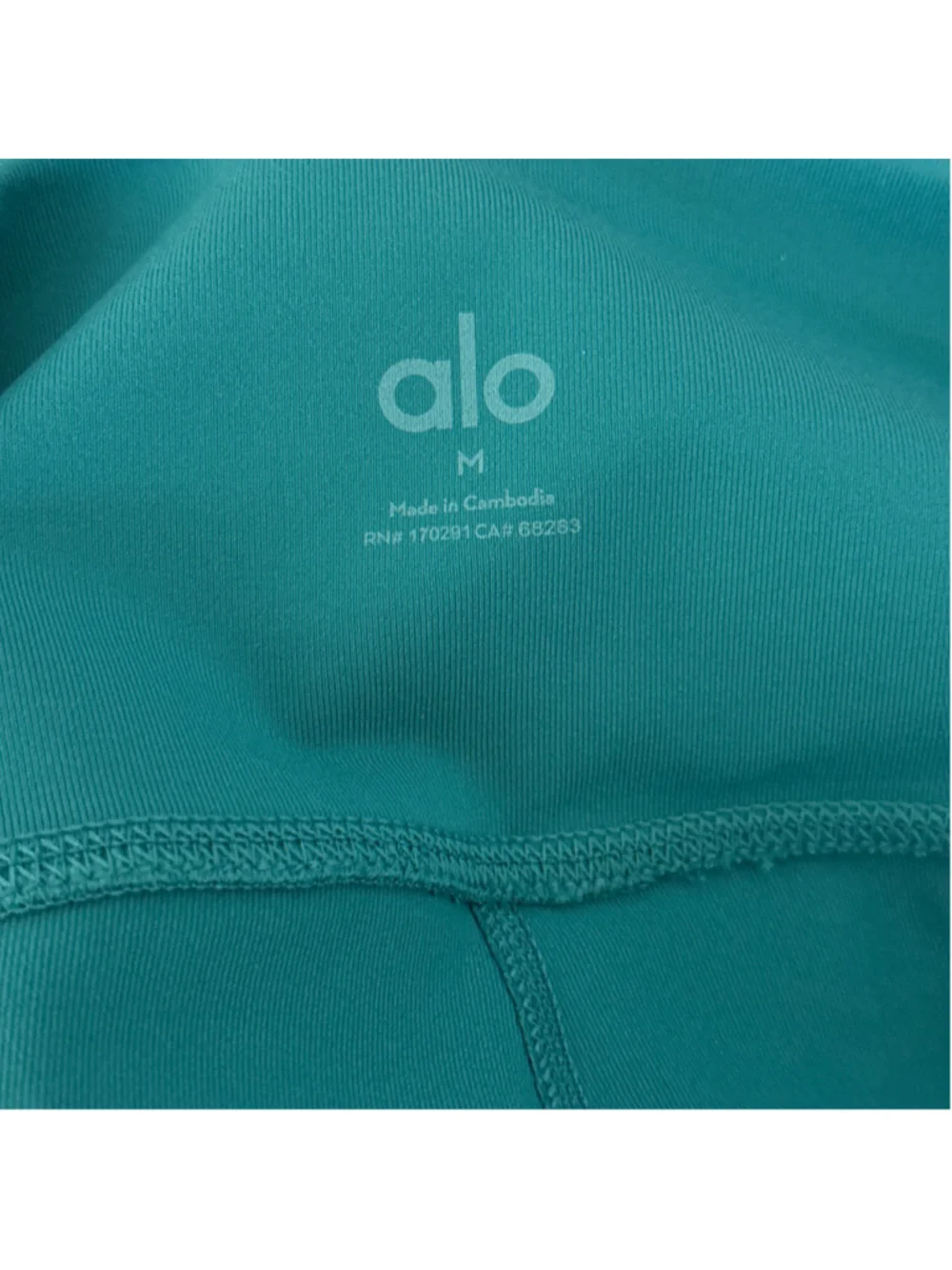 Alo Yoga Teal High-Waist Airbrush Capri M Emerald Green